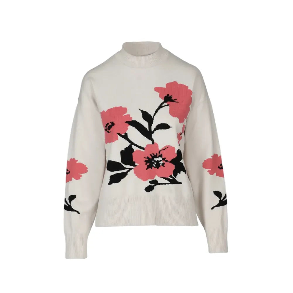 Pringle Esme Floral Knit Jersey-Milk PR112177