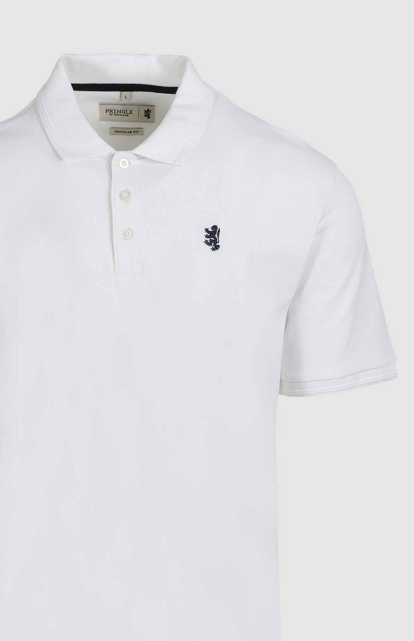 Pringle Golf T Shirt Pringle Austyn Pique Golfer White