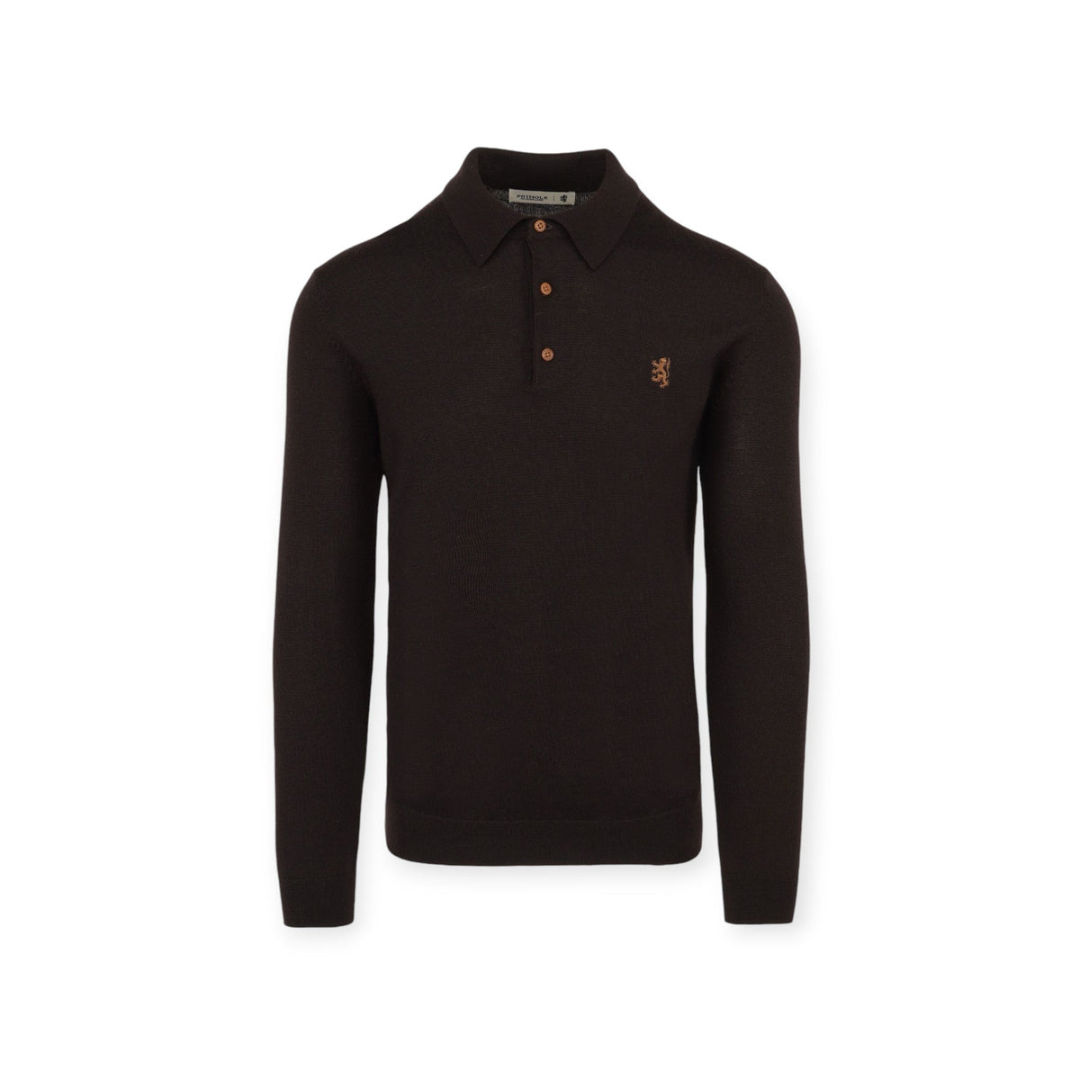 Pringle Golf T Shirt Pringle Gary Long Sleeve Merino Golfer Brown
