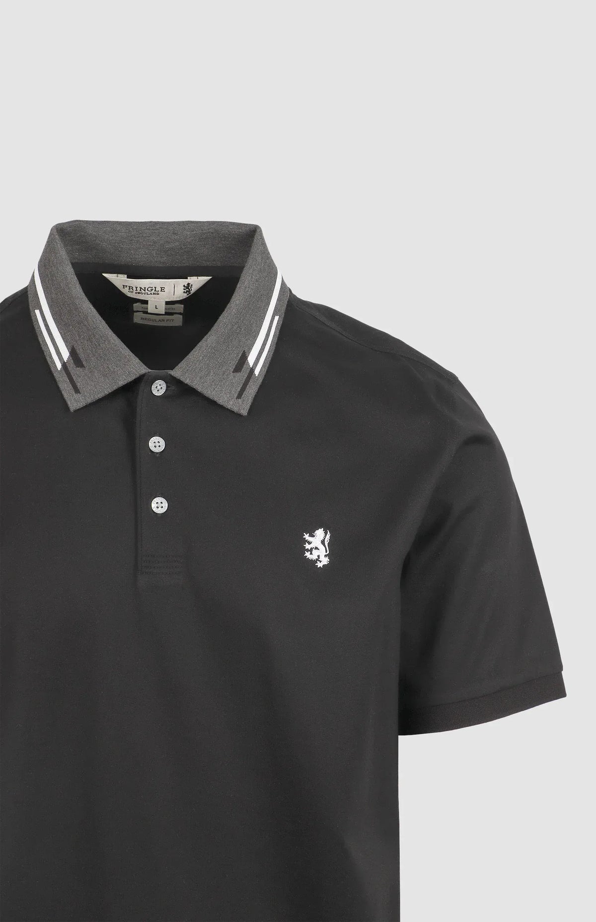Pringle Golf T Shirt Pringle James Jacquard Collar Golfer