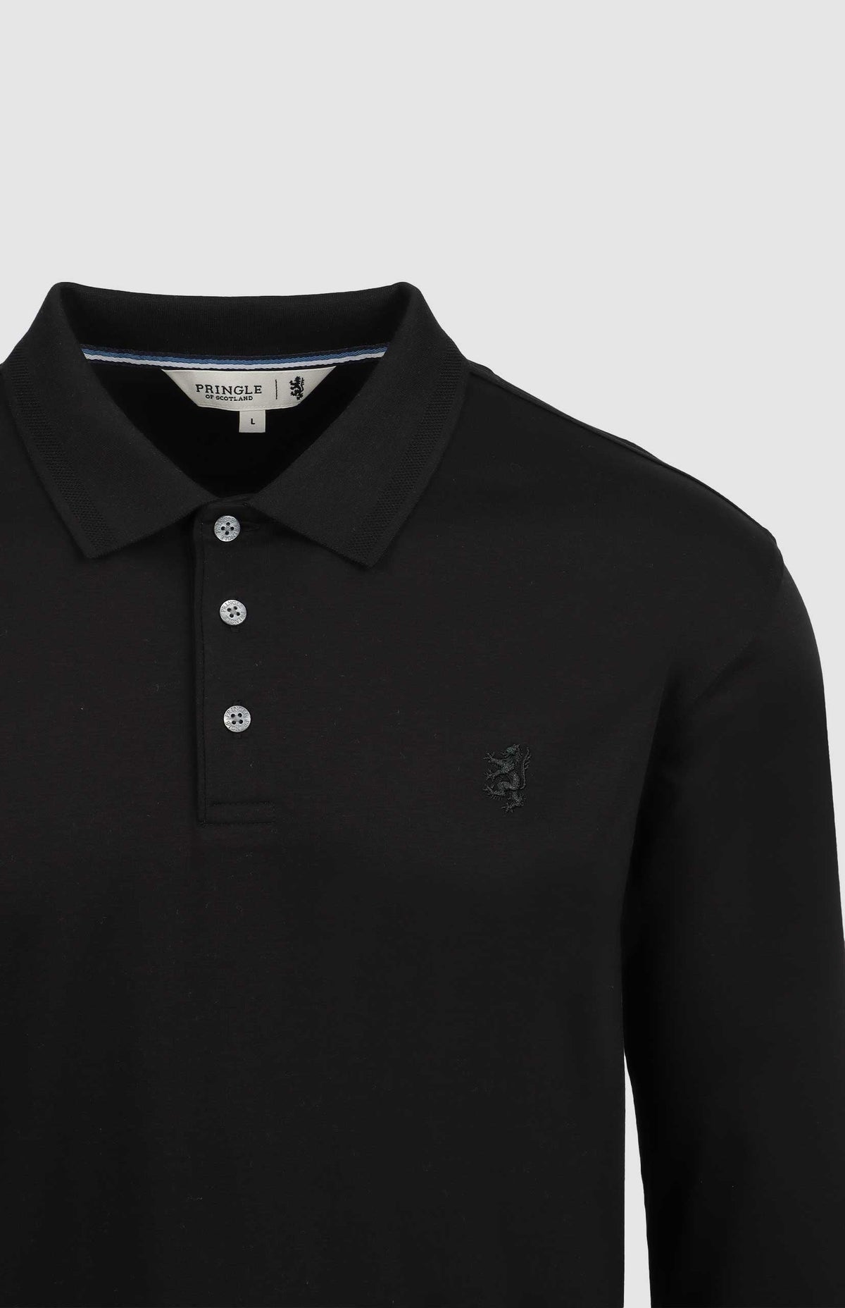 Pringle Golfer Pringle Donald Long Sleeve Golfer Black
