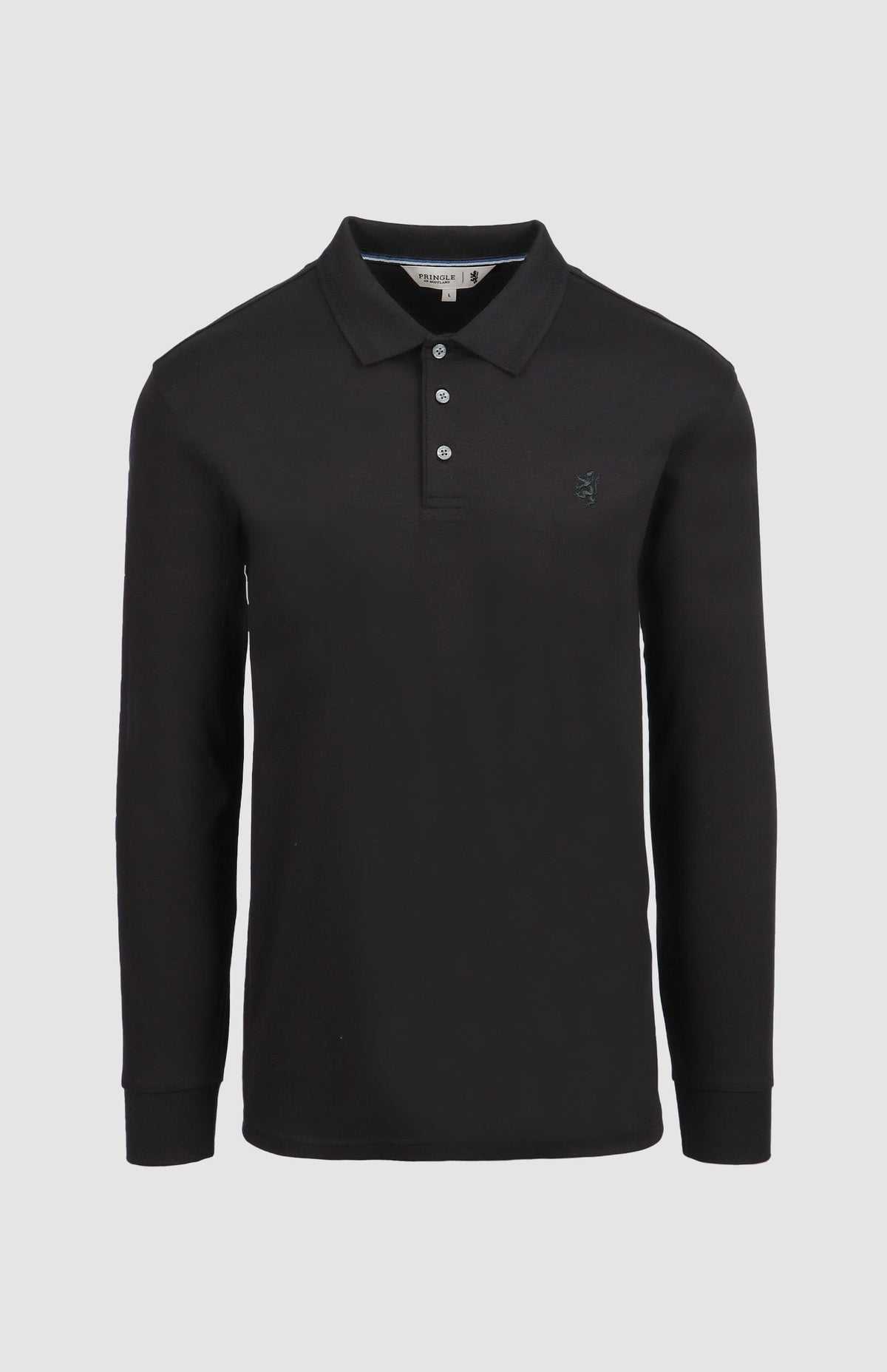 Pringle Golfer Pringle Donald Long Sleeve Golfer Black