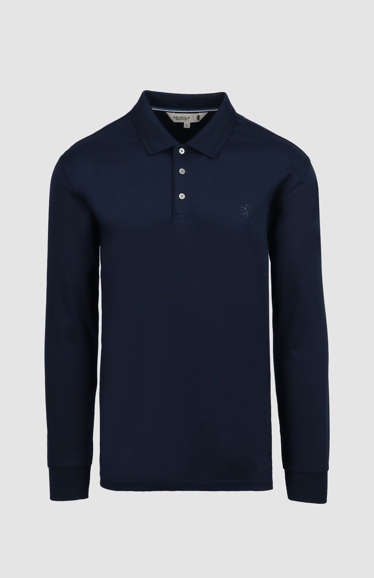 Pringle Golfer Pringle Donald Long Sleeve Golfer Navy