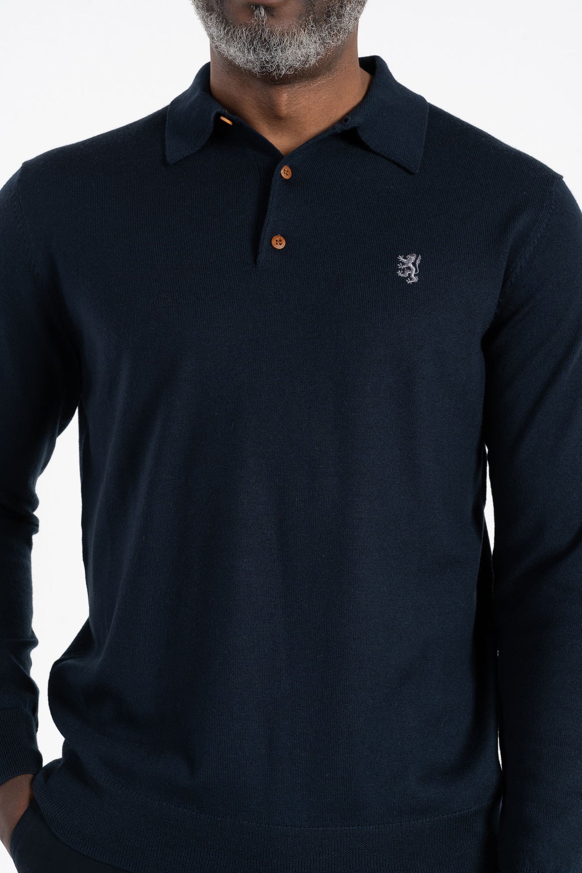 Pringle Golfer Pringle Gary Long Sleeve Knitwear Golfer Navy