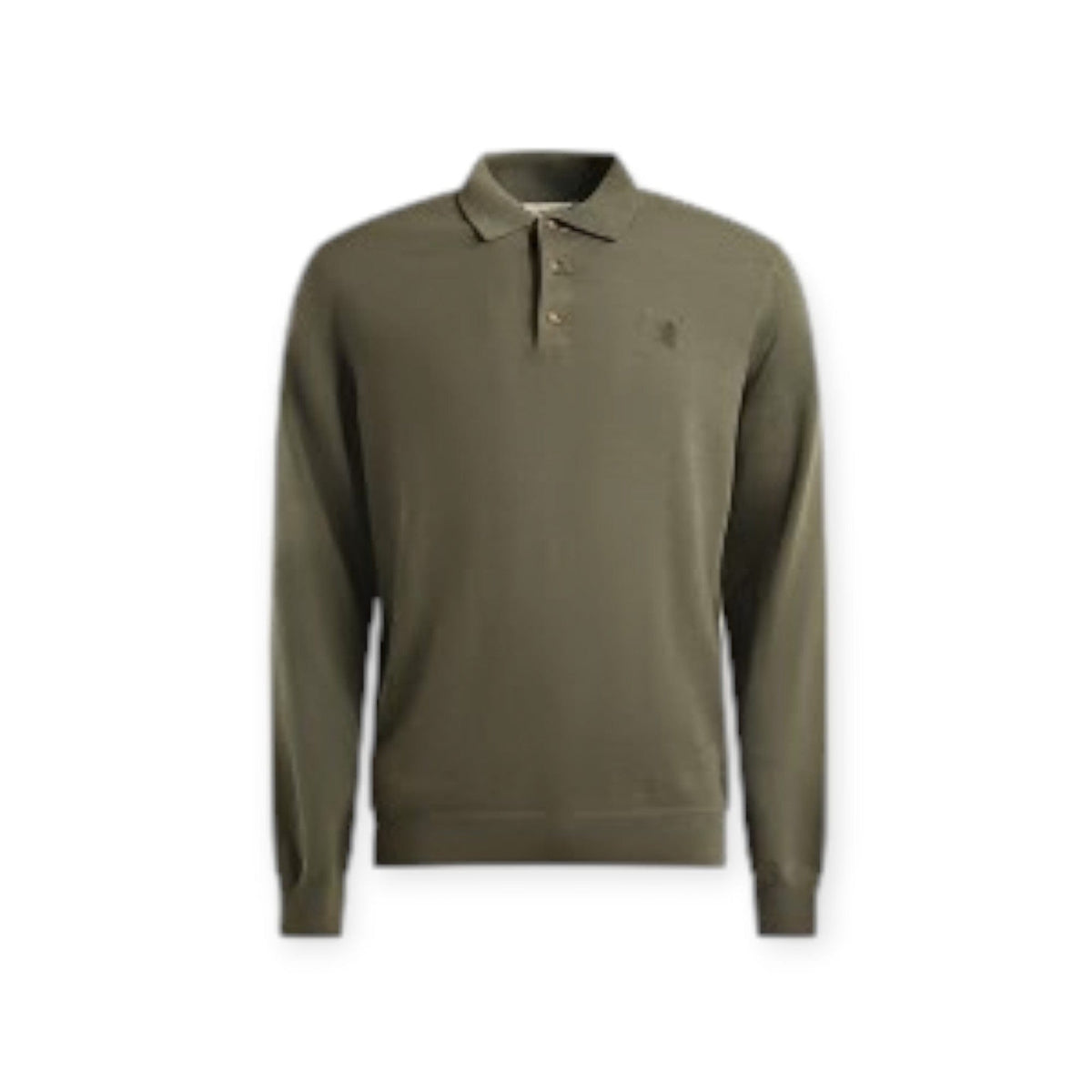 Pringle Golfer Pringle Gray Long Sleeve Merino Wool Golfer Green