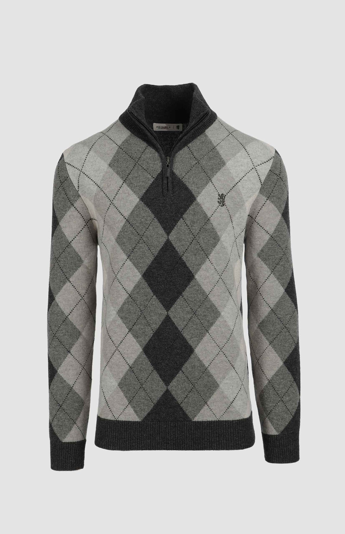 Pringle Jersey Pringle Wayne 1/4 Zip Argyle Knitwear