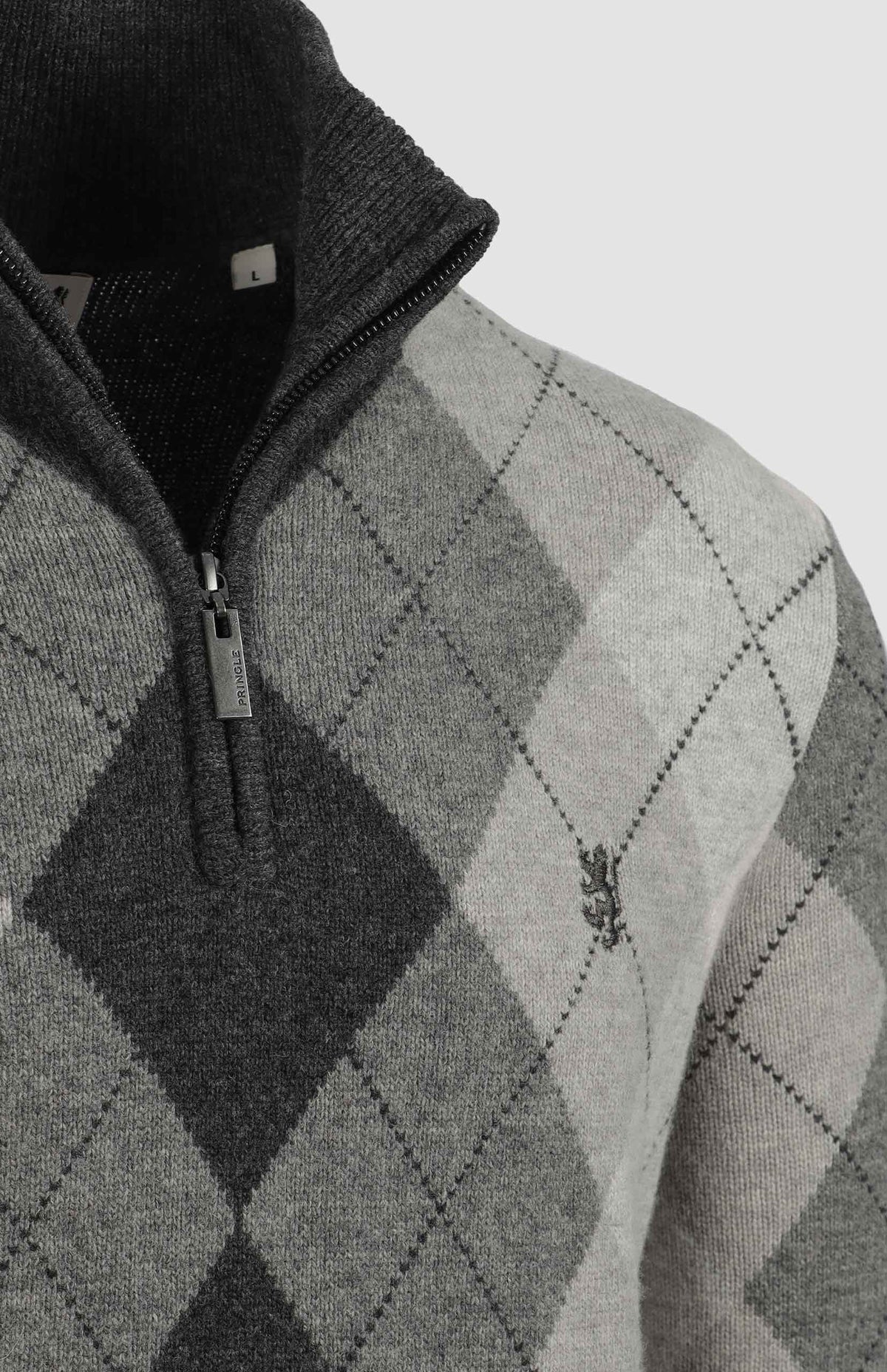 Pringle Jersey Pringle Wayne 1/4 Zip Argyle Knitwear
