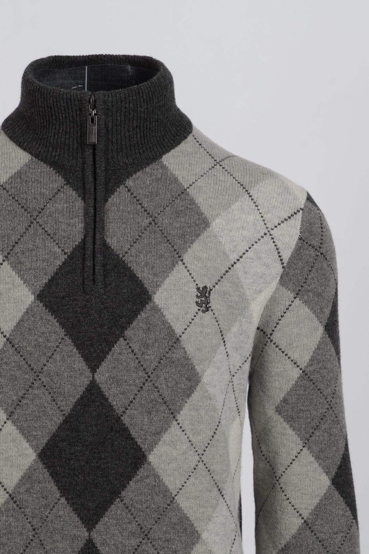 Pringle Jersey Pringle Wayne 1/4 Zip Argyle Knitwear
