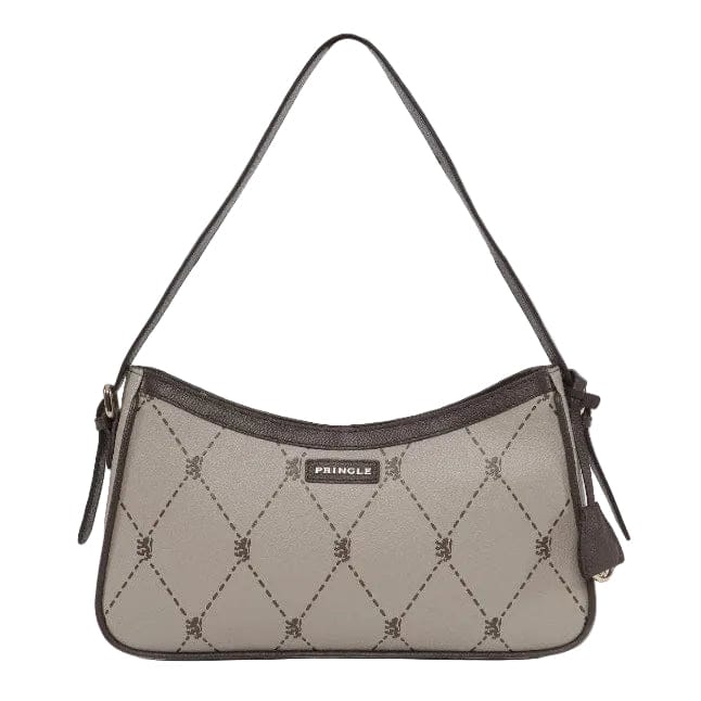 Pringle Ladies Handbags Pringle Argyle AOP Small Shoulder Bag Stone PR112034