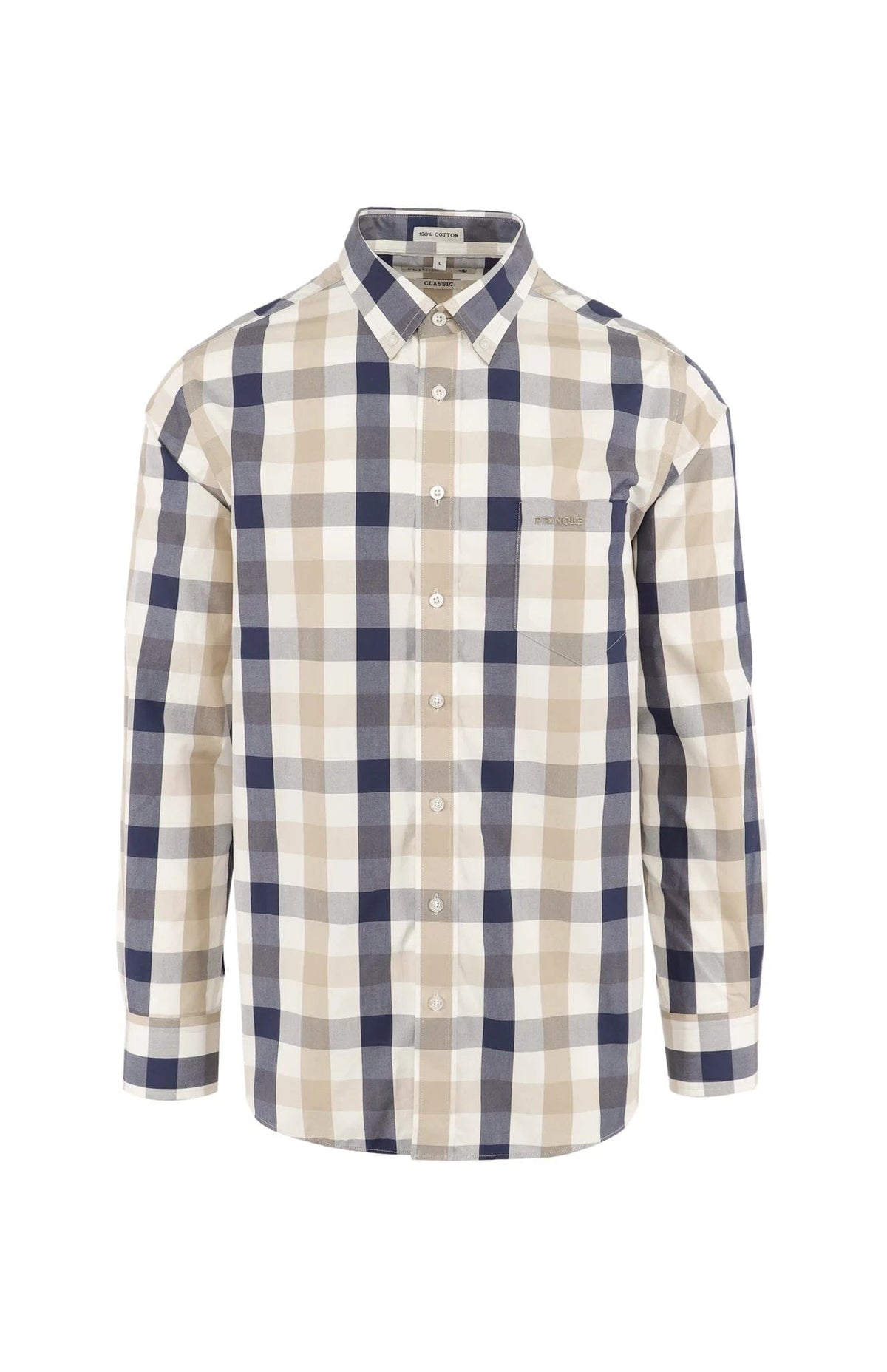 Pringle Shirts Pringle Lawray Long Sleeve Classic Shirt Stone (7564611584089)