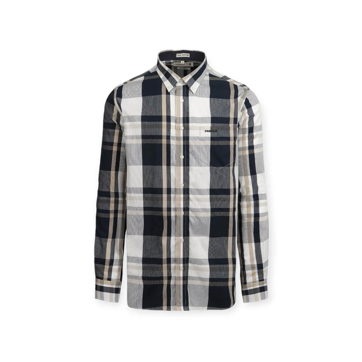 Pringle Shirts Pringle Quade Checked Classic Shirt Tall Navy