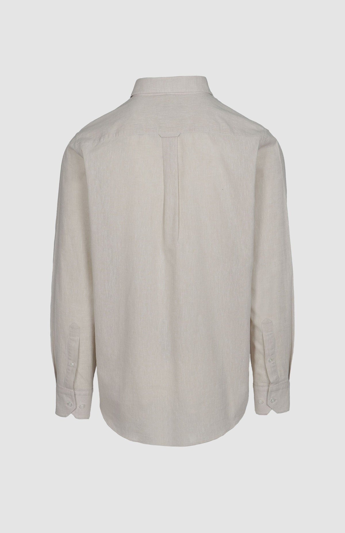 Pringle Shirts Pringle Riaan Cotton-Linen Classic Shirt Stone