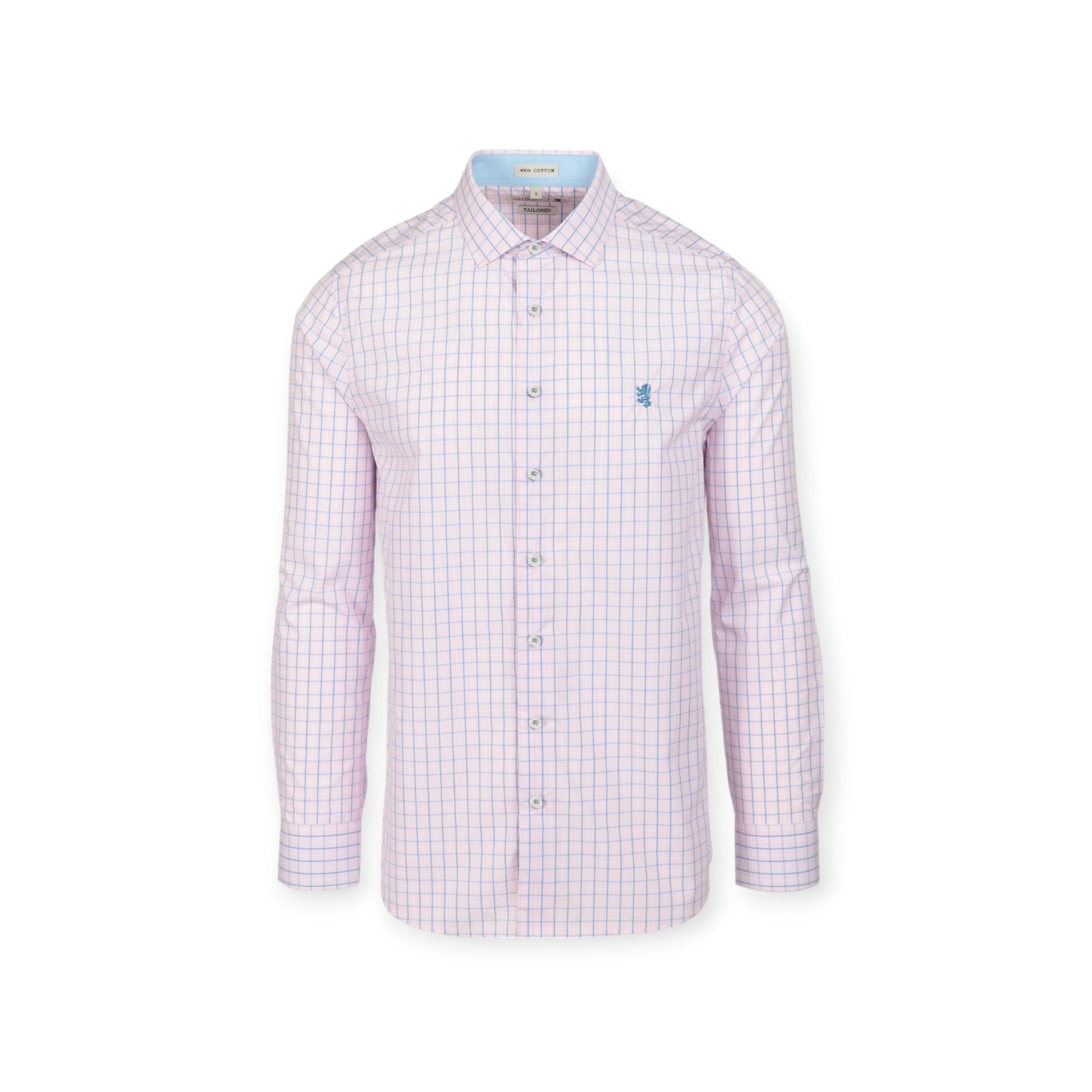 Pringle Shirts Pringle Sloan Micro Check Tailored Shirt Pink