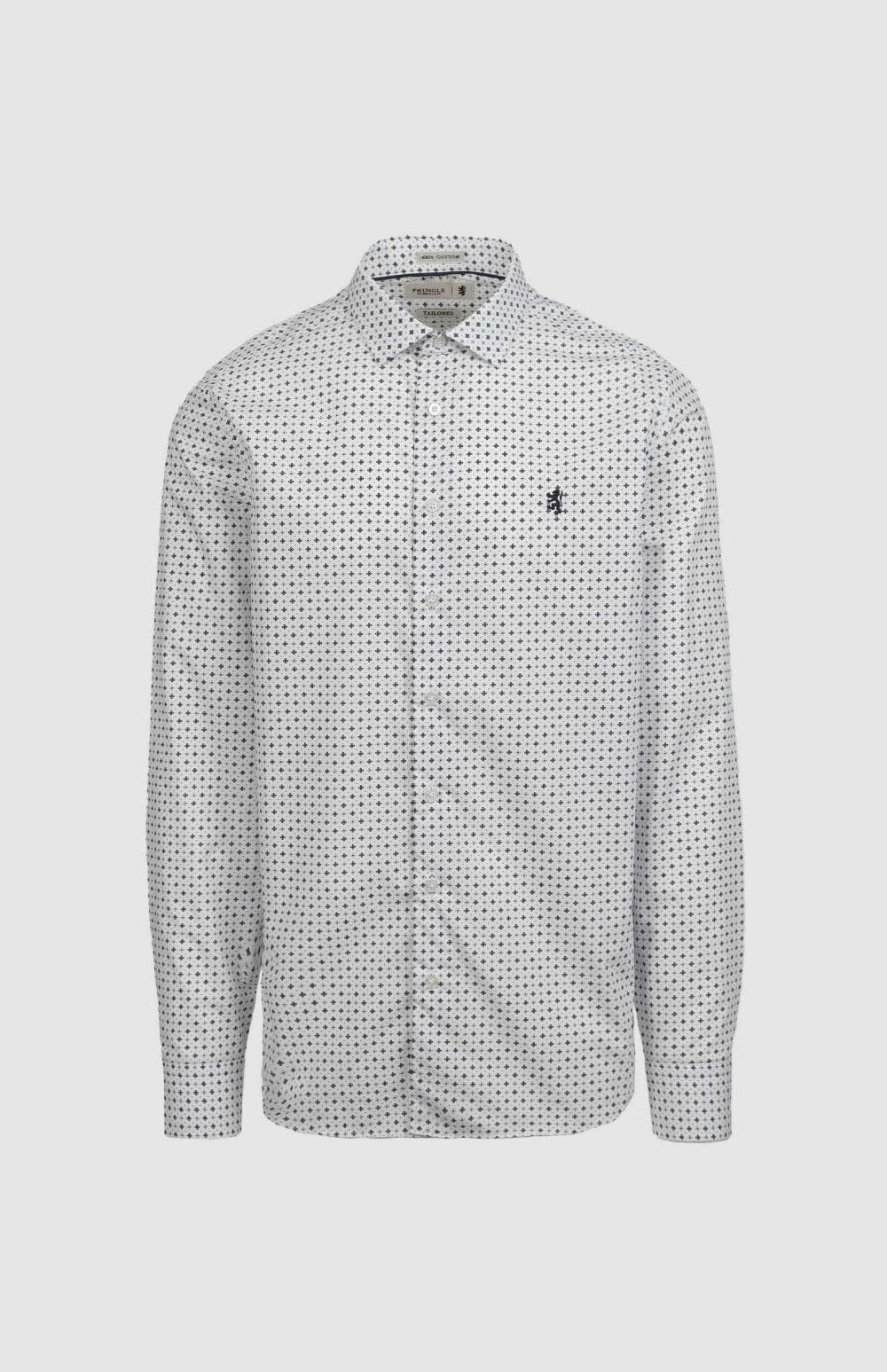 Pringle Shirts S Pringle Larry Micro Geo Tailored Shirt
