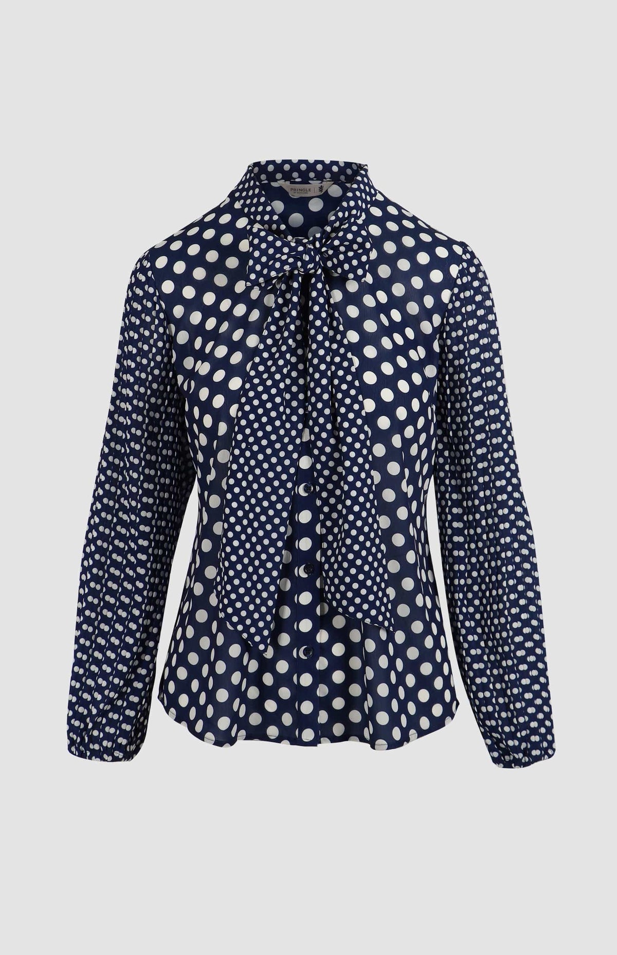 Pringle Shirts S Pringle Yolanda Ruffle Spot Blouse