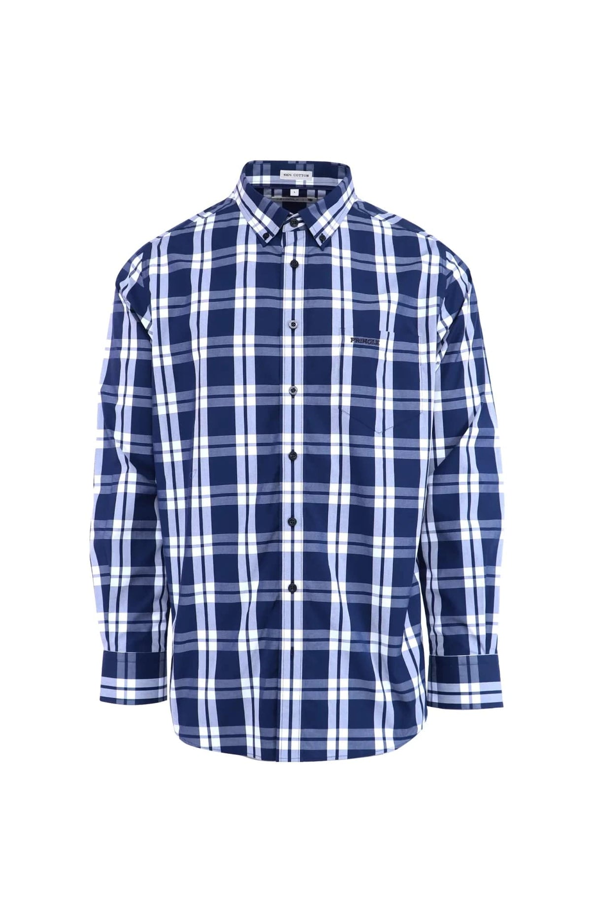 Pringle Shirts Size Small Pringle Perry Long Sleeve Classic Shirt Navy (7564611879001)