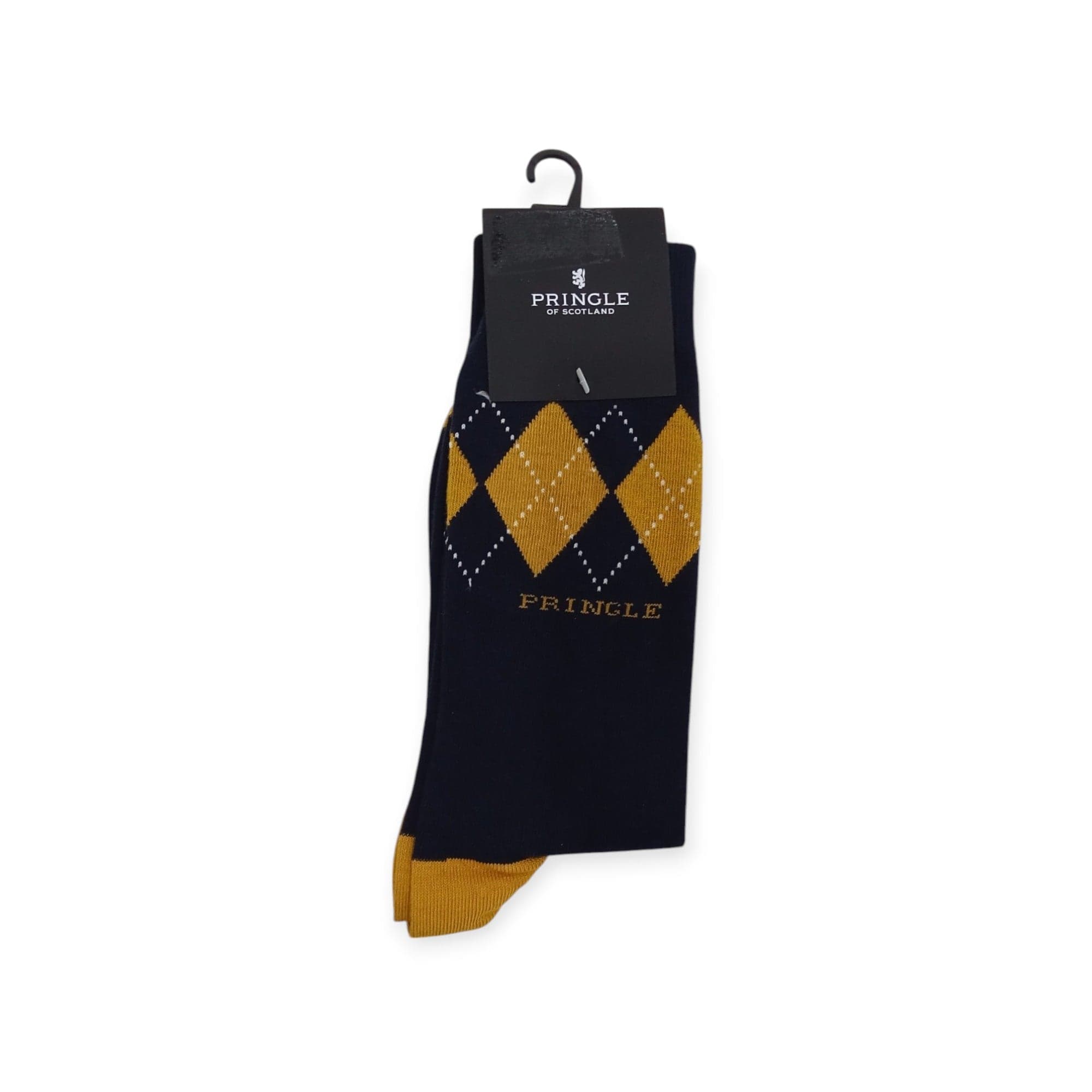 Pringle Socks Pringle Argyle Socks Navy Mustard (7877045813337)