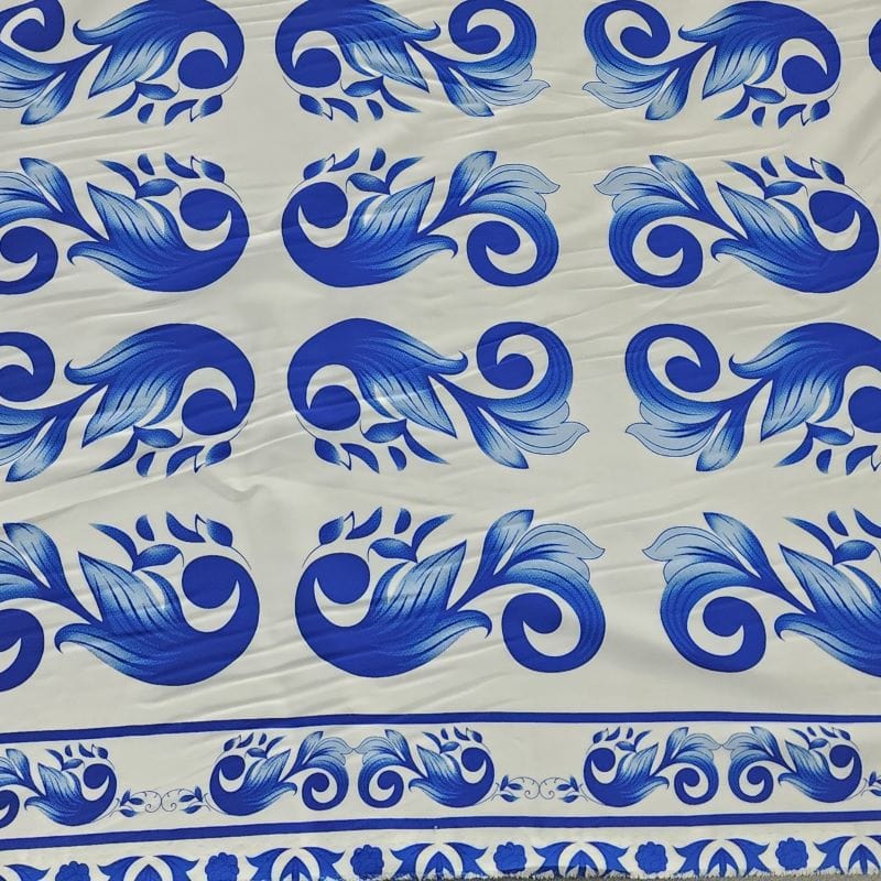 PRINTED ARMANI SATIN Dress Fabrics Printed Digital ArmanI Fabric Blue 150cm (7471848980569)