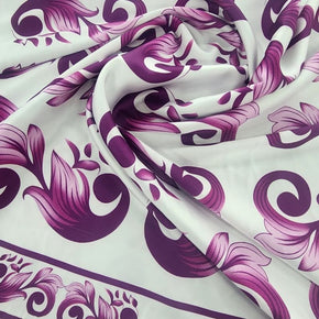 PRINTED ARMANI SATIN Dress Fabrics Printed Digital ArmanI Fabric Purple 150cm (7471847735385)