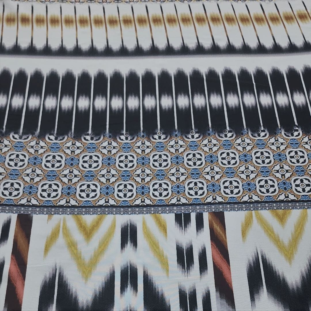 PRINTED CHIFFON Dress Fabrics Printed Chiffon Fabric  Abstract 150cm (7347409551449)