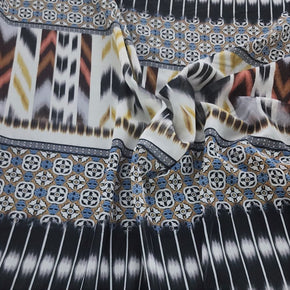 PRINTED CHIFFON Dress Fabrics Printed Chiffon Fabric  Abstract 150cm (7347409551449)