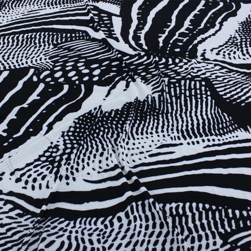 PRINTED DTY Dress Fabrics Printed FDY Puff Fabric 150cm