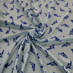 PRINTED LYCRA Dress Fabrics Printed Nylon Lycra Fabric Col181 150cm (7498144677977)