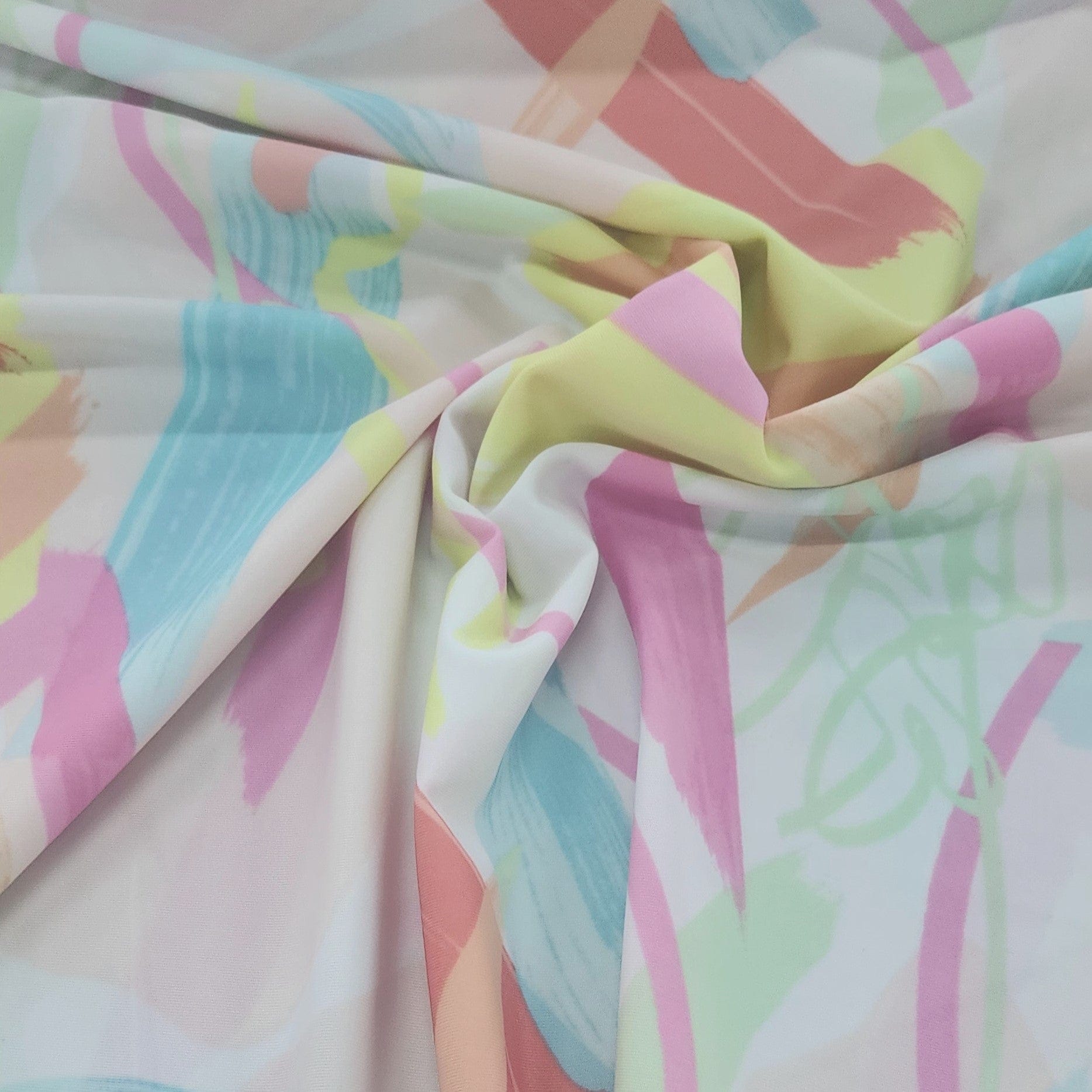 PRINTED LYCRA Dress Fabrics Printed Nylon Lycra Fabric M344 150cm (7498139631705)