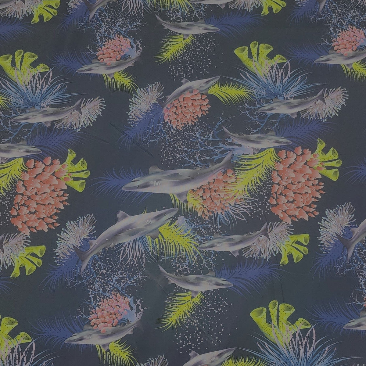 PRINTED LYCRA Printed Nylon Lycra Fabric 150 cm Col 63 (7498139402329)