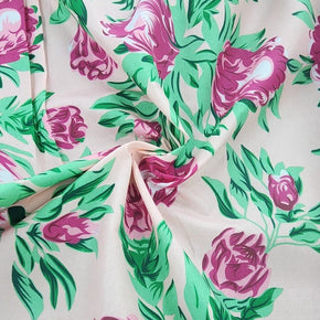 printed polyotton Dress Fabrics Printed Poly Cotton Protea Fabric 112cm (7490123858009)