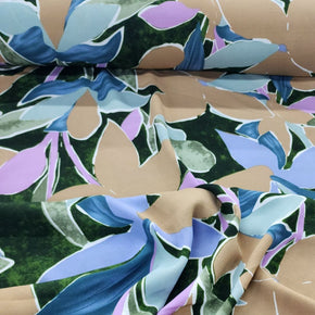 PRINTED RAYON TWILL Dress Fabrics Printed Broken Twill Fabric Olive 150cm (7292602417241)