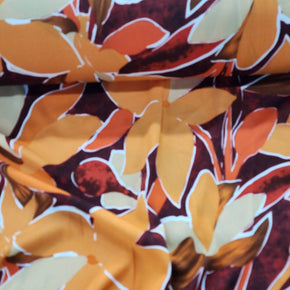 PRINTED RAYON TWILL Dress Fabrics Printed Broken Twill Fabric Orange 150cm (7292602515545)