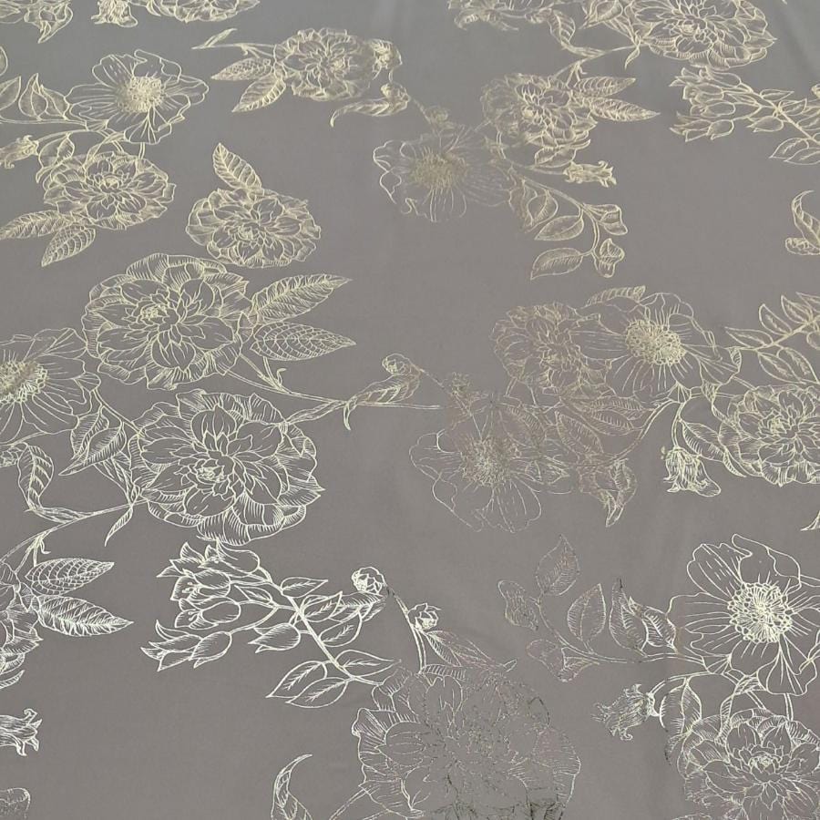 PRINTED SATIN Dress Fabrics Beige Foil Duchess Satin 150cm (7805231824985)