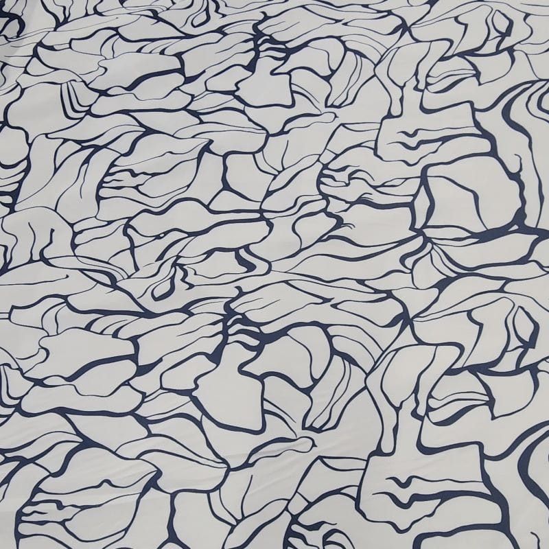 PRINTED SATIN Dress Fabrics Printed Abstract Milano Satin Fabric 150 cm