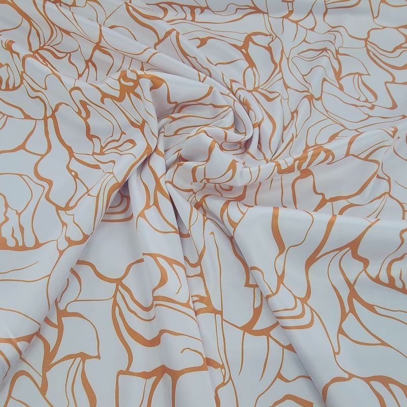 Printed Abstract Milano Satin Fabric 150 cm
