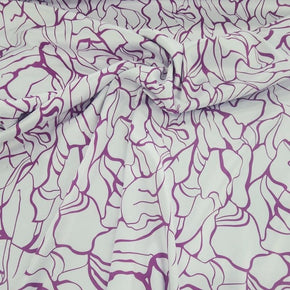 PRINTED SATIN Dress Fabrics Printed Abstract Milano Satin Fabric Purple 150cm (7471857369177)