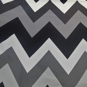 PRINTED SATIN Dress Fabrics Printed Wave Satin Fabric Black/Grey 150cm (7347390677081)