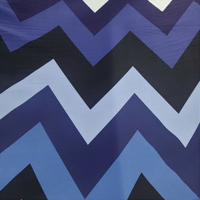 PRINTED SATIN Dress Fabrics Printed Wave Satin Fabric Blue 150cm (7347395919961)