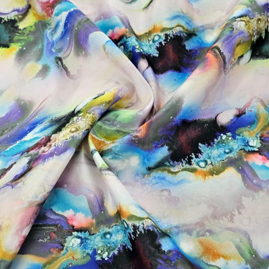 PRINTED SATIN Dress Fabrics Royal DSN. 2 Printed Duchess 150cm (7784345337945)