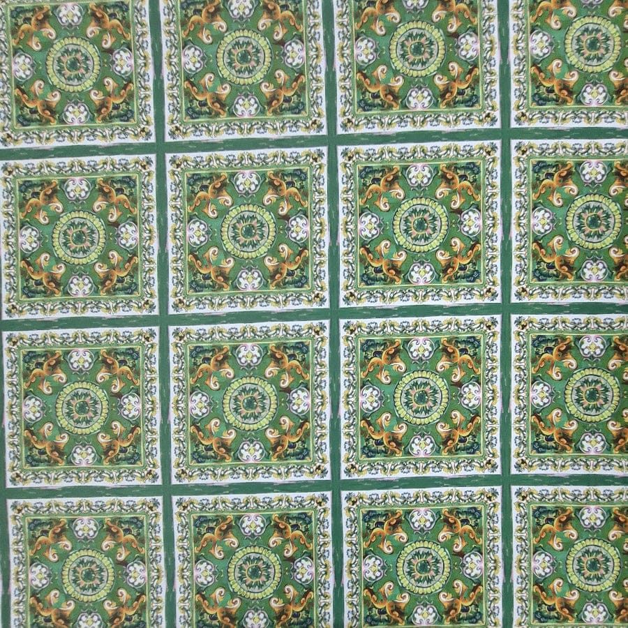 PRINTED SATIN Fabric Emerald Printed Digital Duchess Satin 140 cm