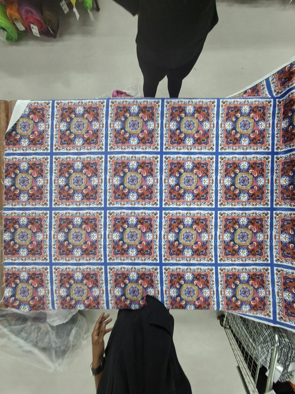 PRINTED SATIN Fabric Printed Digital Duchess Satin 140 cm