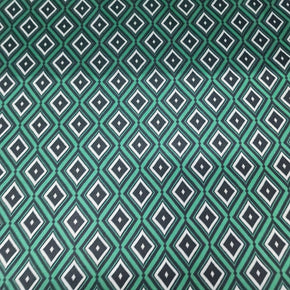 PRINTED STRETCH FABRIC Dress Fabrics Poly Spandex Jacquard Fabric Green 140cm (7292609462361)