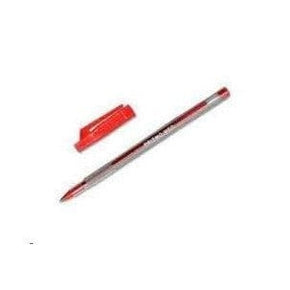 Prismo School Stationery Prismo Clear Medium Ball Point Pen Red Box Of 50 (7465457942617)