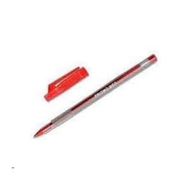 Prismo School Stationery Prismo Clear Medium Ball Point Pen Red Box Of 50 (7465457942617)