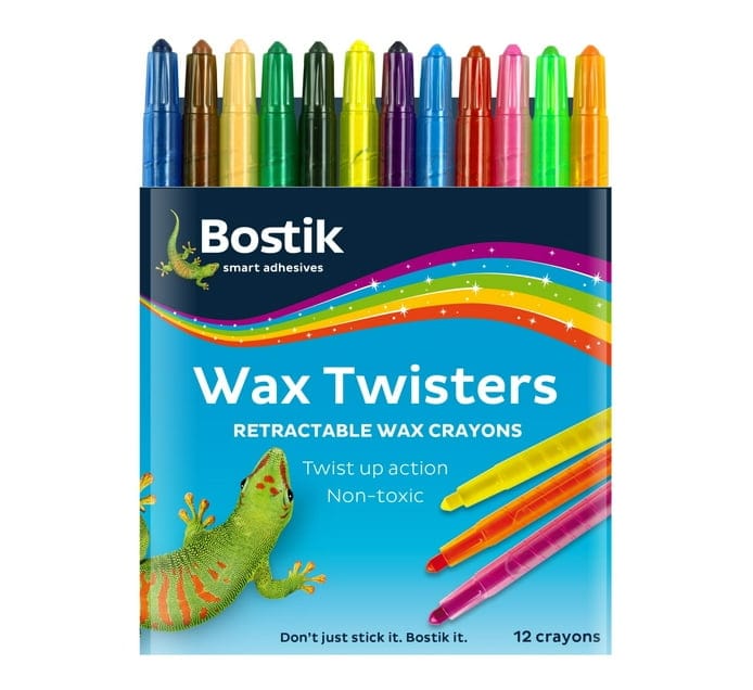 Pritt Bostik Wax Twisters 12-Pack Assorted (7459968909401)