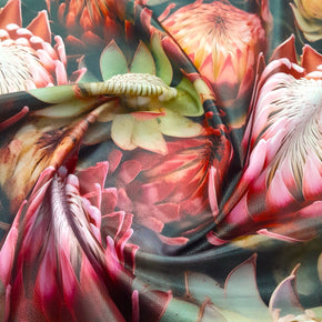 Fabric Upholstery Printed Vinyl Botanical Protea 145 cm (8007485390937)