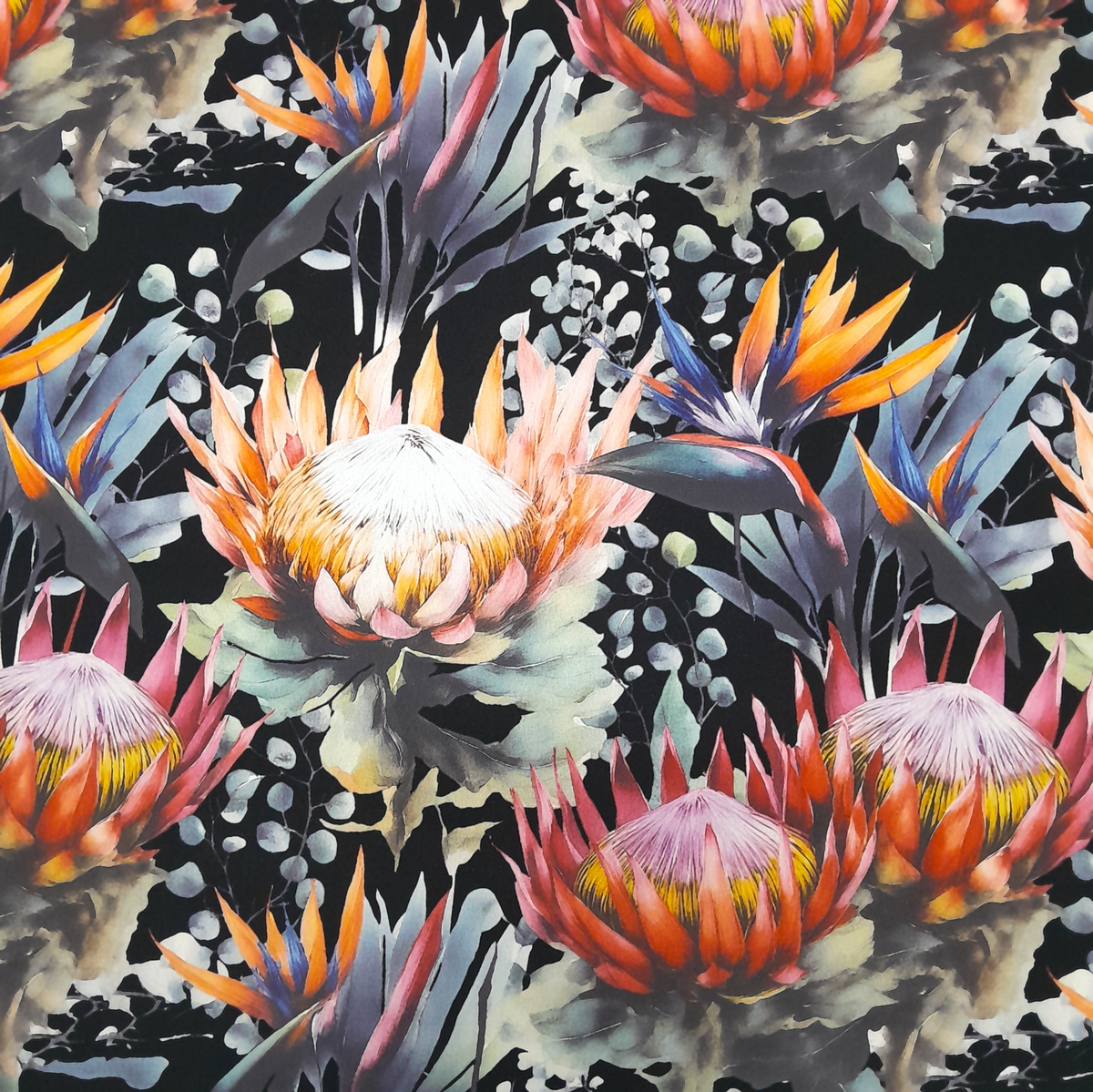 Printed Mini Matt Protea D6 140 cm.