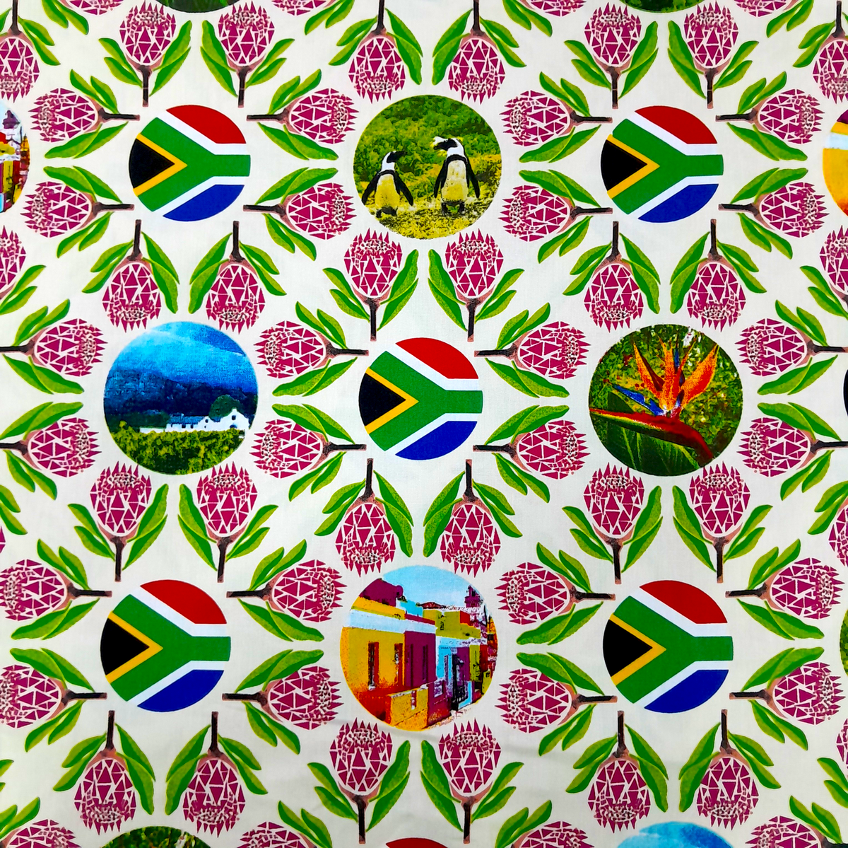 Fabric Cotton Canvas Tourist Protea 280 cm.