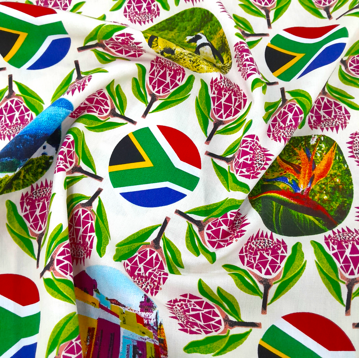 Fabric Cotton Canvas Tourist Protea 280 cm.