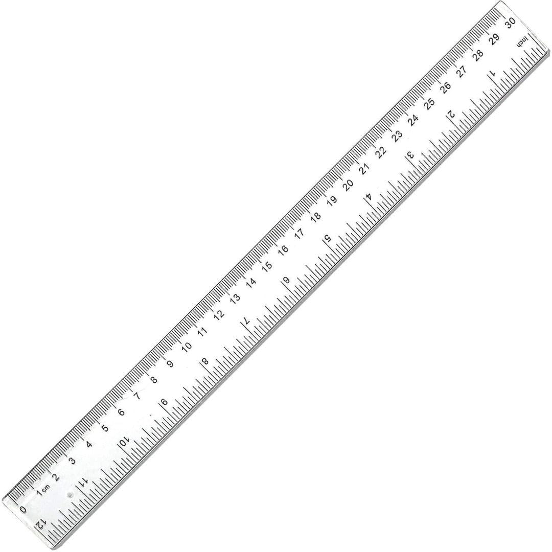 PSD School Stationery PSD Ruler Clear 30cm (7347050741849)